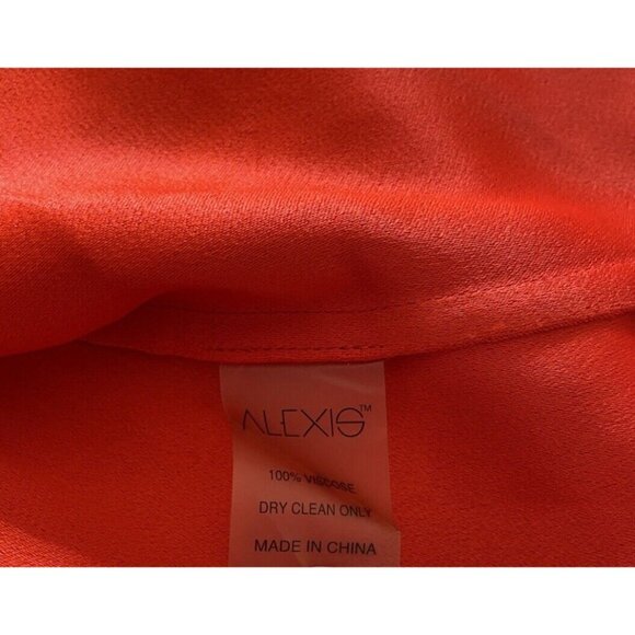 Alexis Shirt Blouse Red Ruffle Long Sleeve Size Extra Small XS - Picture 5 of 5